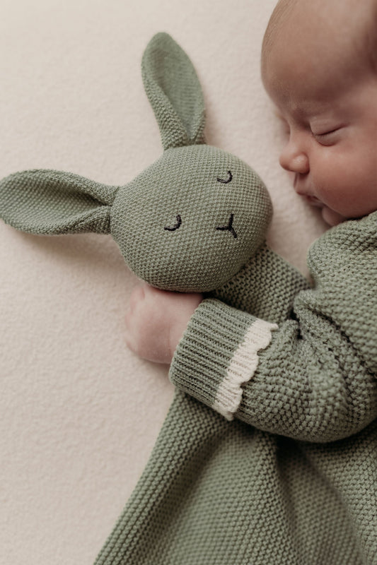 Organic Cotton Isla Bunny Comforter - Sage