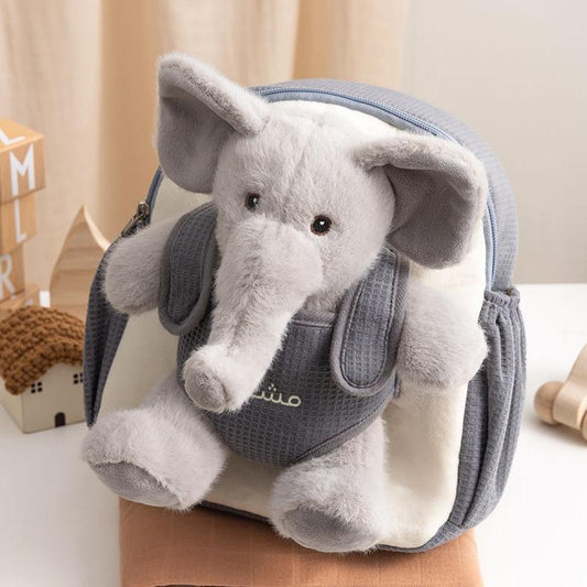Moonkie Hug & Go™ Duo –  Elephant Backpack & Dinosaur Plush